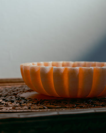 Fluted Makrana Marble Bowl