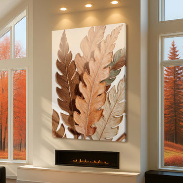 Abstract Autumn Leaves - Canvas Print