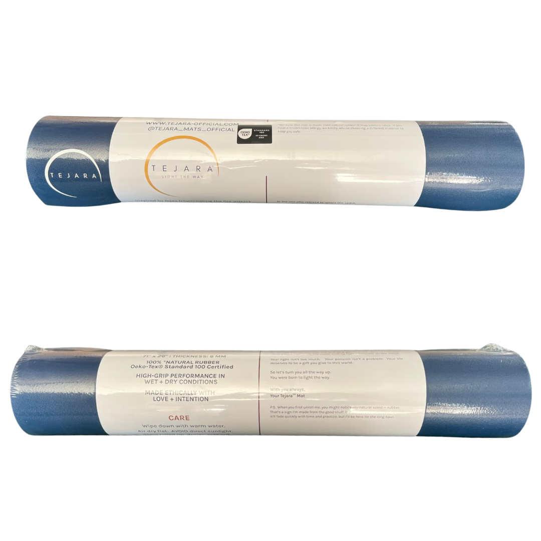 Natural Rubber Yoga Mat - Harbor Blue