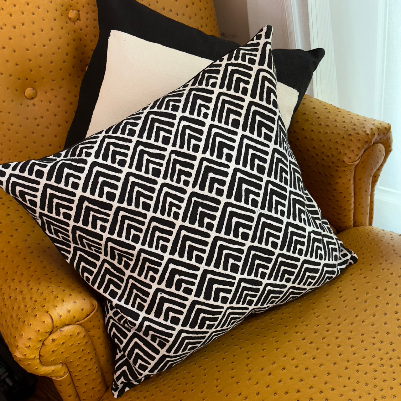 Geo Pillow Cover - Black
