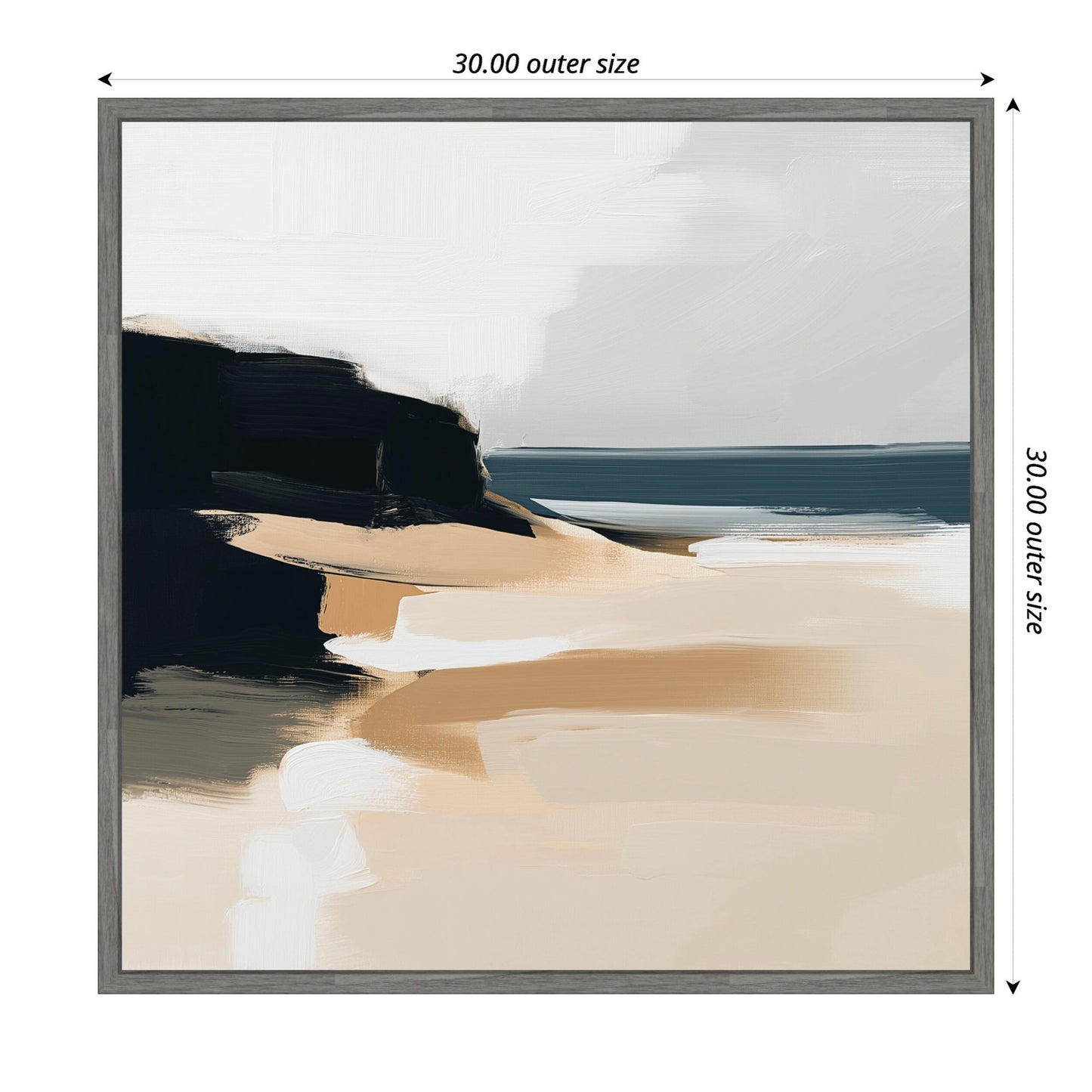 Coastal Sand Abstract - Framed Print