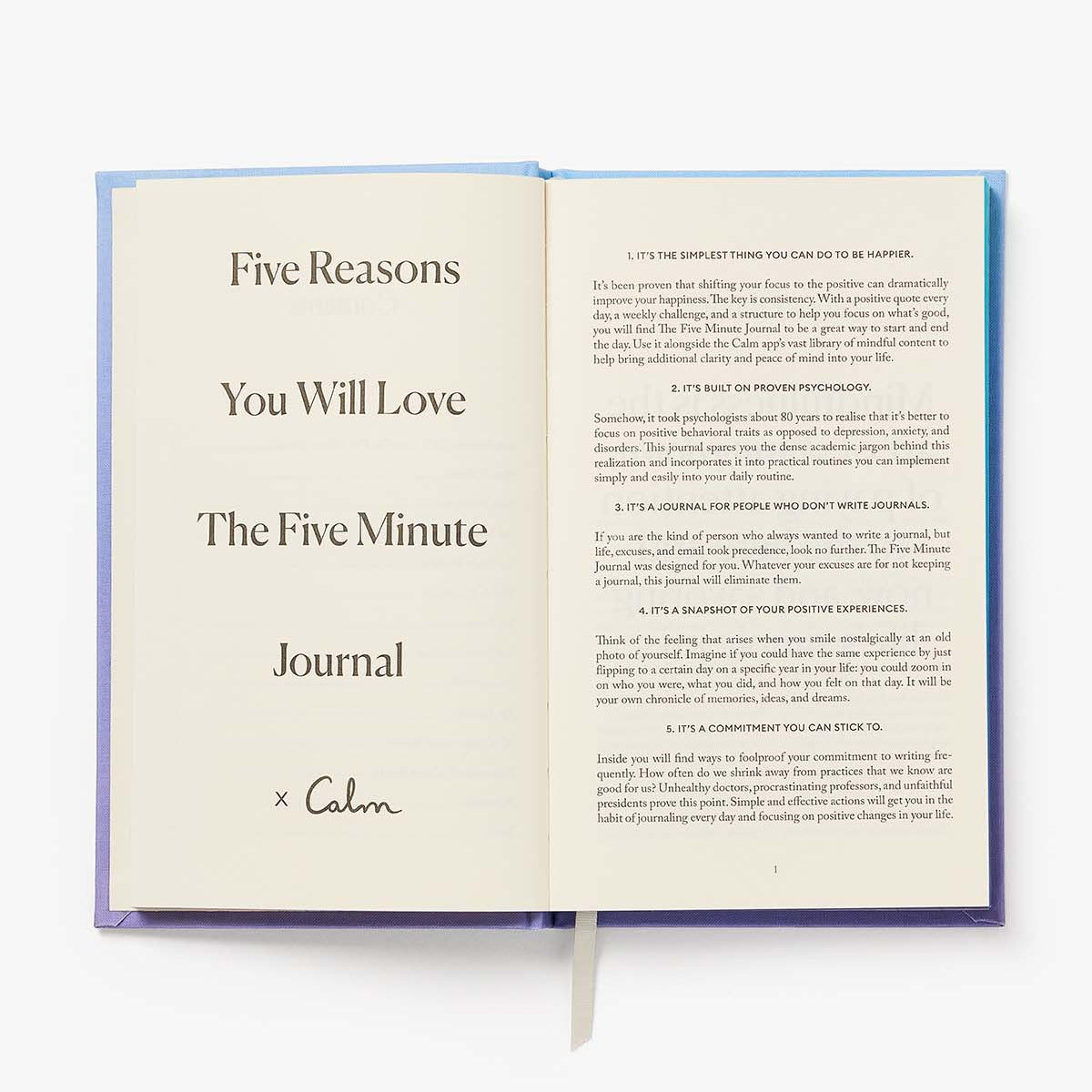Calm x The Five Minute Journal