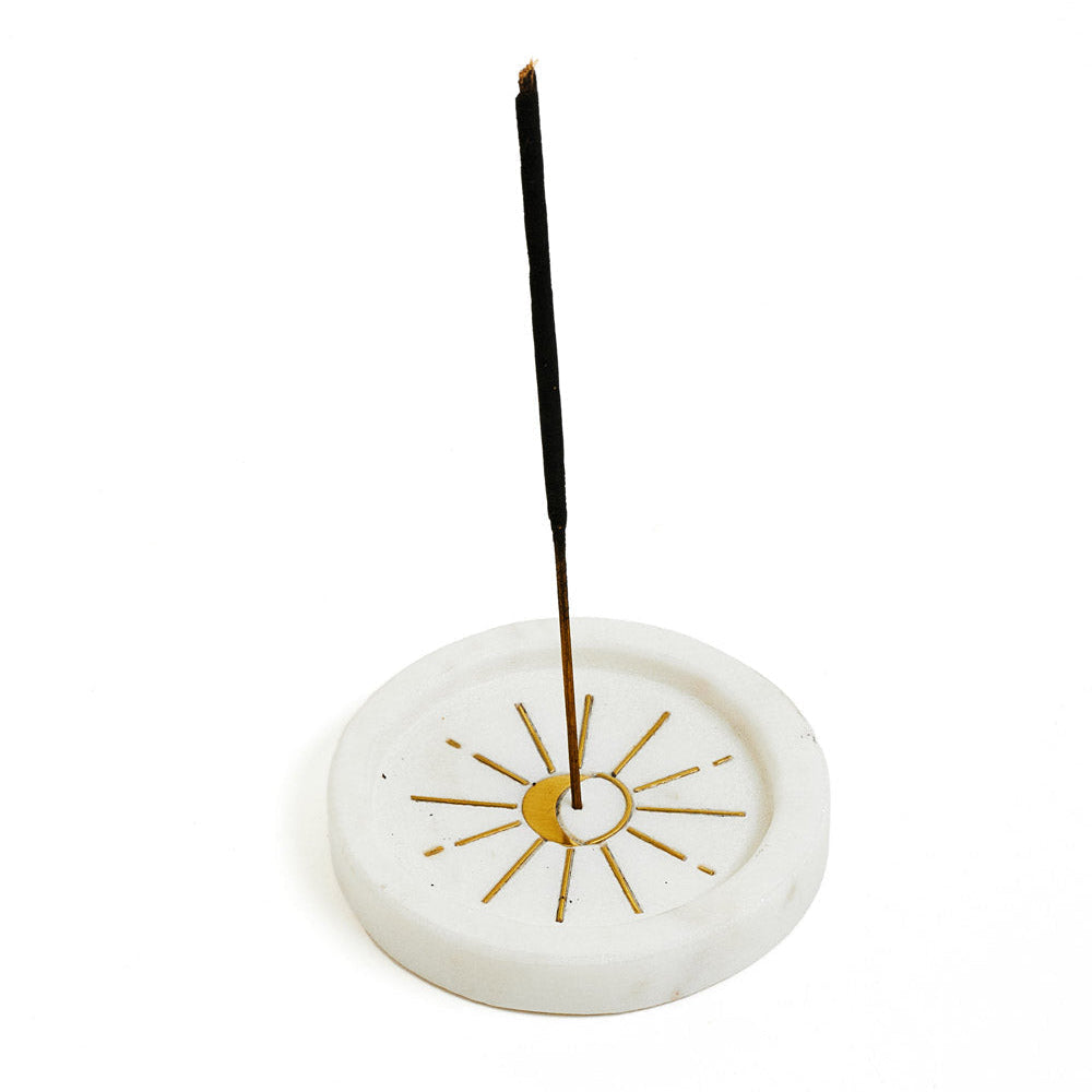 White Marble Incense Holder