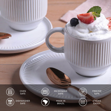 Tea Cup & Saucer - Set of 6