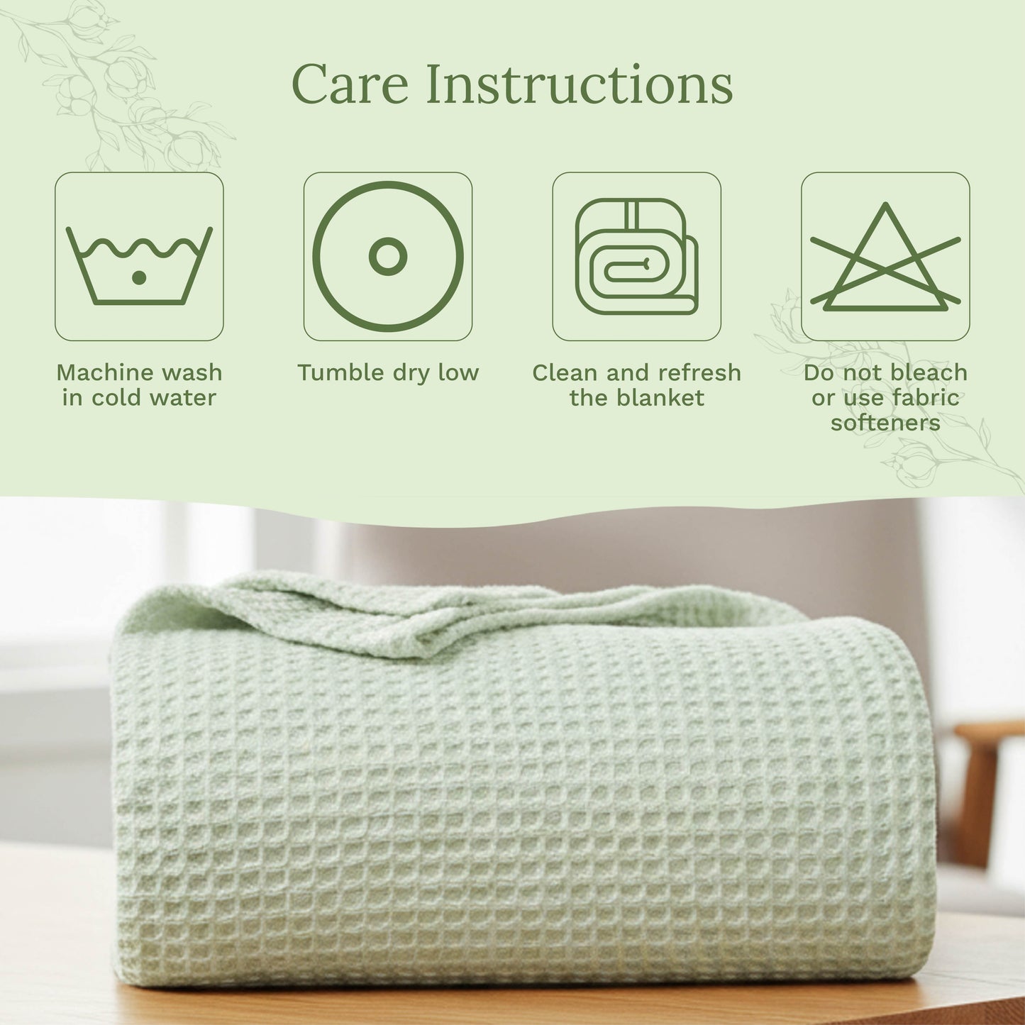 Organic Cotton Waffle Weave Blanket