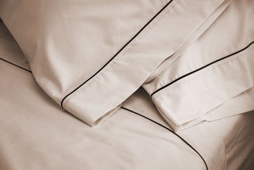 Cotton Piping Bed Sheet Set