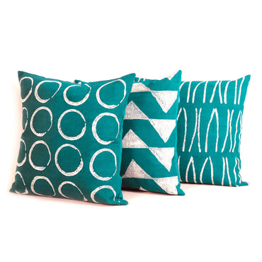 Lines Pillow Cover - Teal
