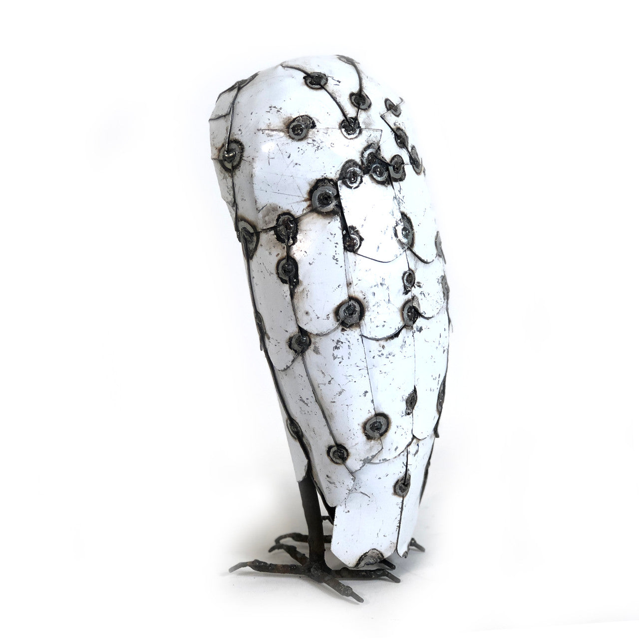 Snowy White Owls - Recycled Metal