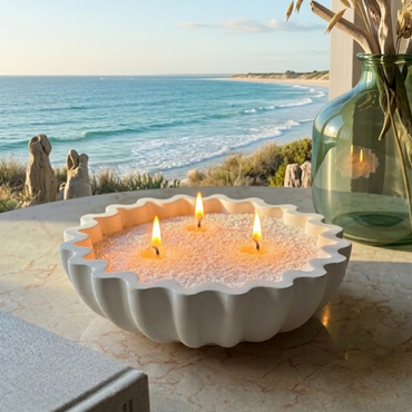 Scalloped Candle Bowl