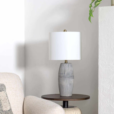 Elio Ribbed Ceramic Table Lamp