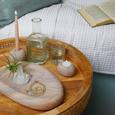Sandstone Pebble Candleholder