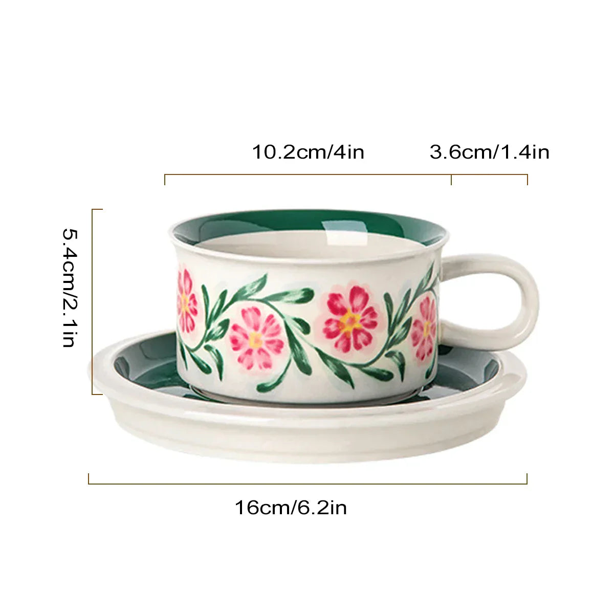 Ceramic Espresso Cup with Saucer