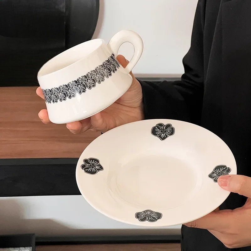Midnight Bloom Cup & Saucer Set