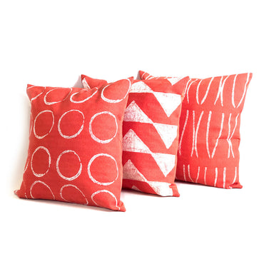 Circles Pillow Cover - Coral