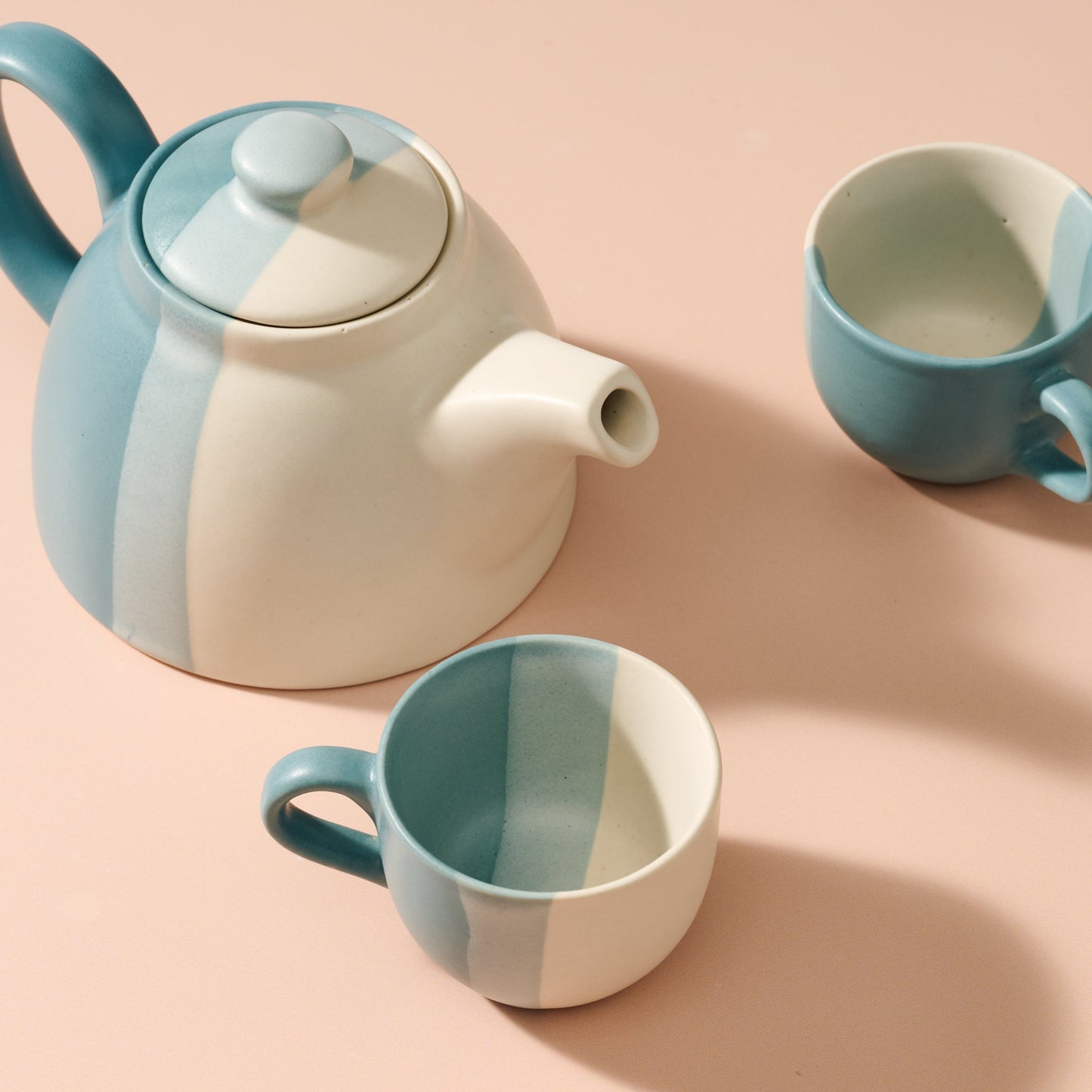 Striped Tea Cups - Set of 2