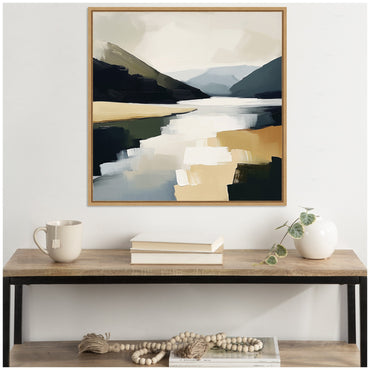 Mountain Lake Abstract - Framed Print