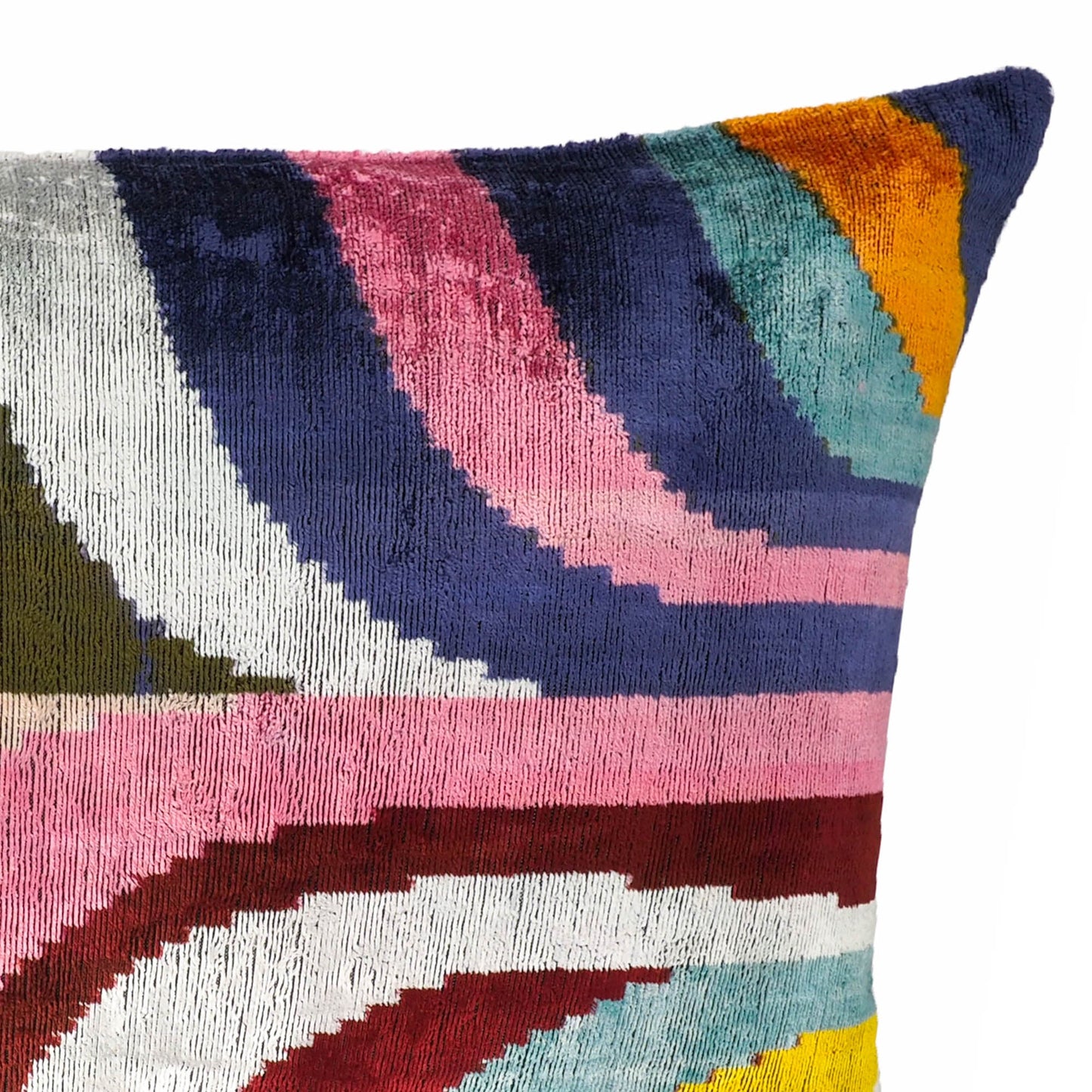 Curvilinear Ikat Cushion Cover