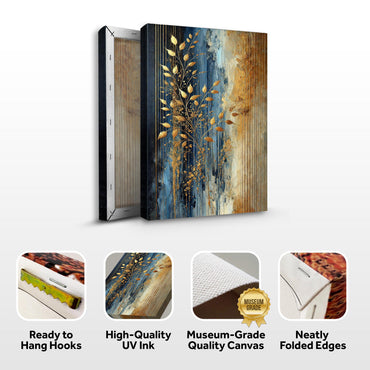 Modern Gold Leaves - Canvas Print