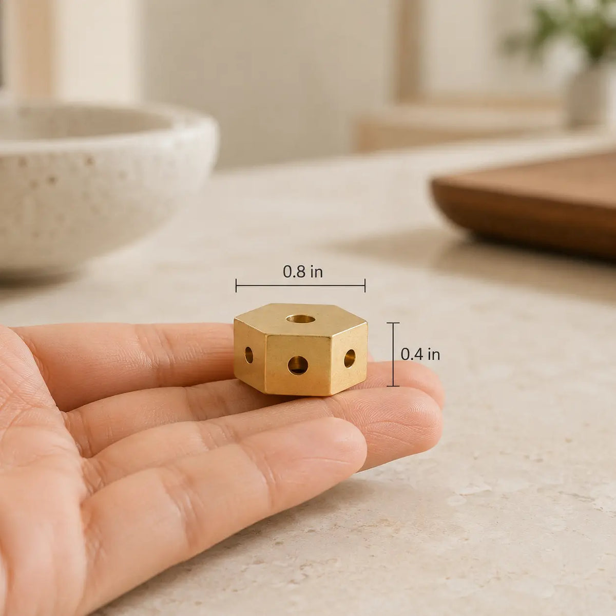 Tibetan Brass 4-Hole Incense Holder