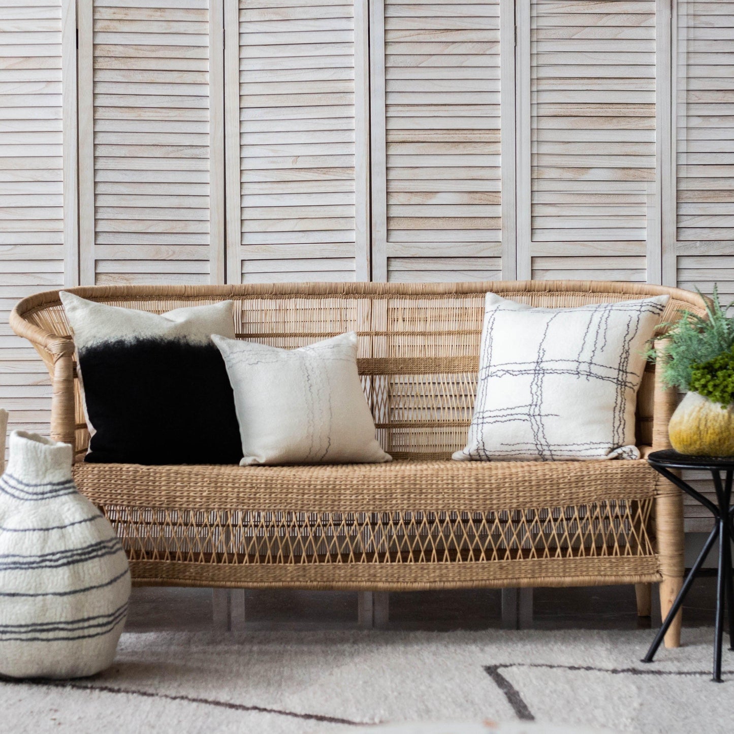 Linear Wool Cushion