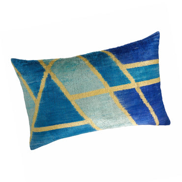 Synergy Silk Velvet Ikat Throw Pillow Cover