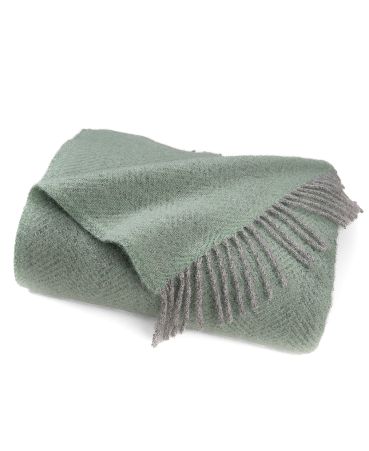 Highland Basil Herringbone Throw