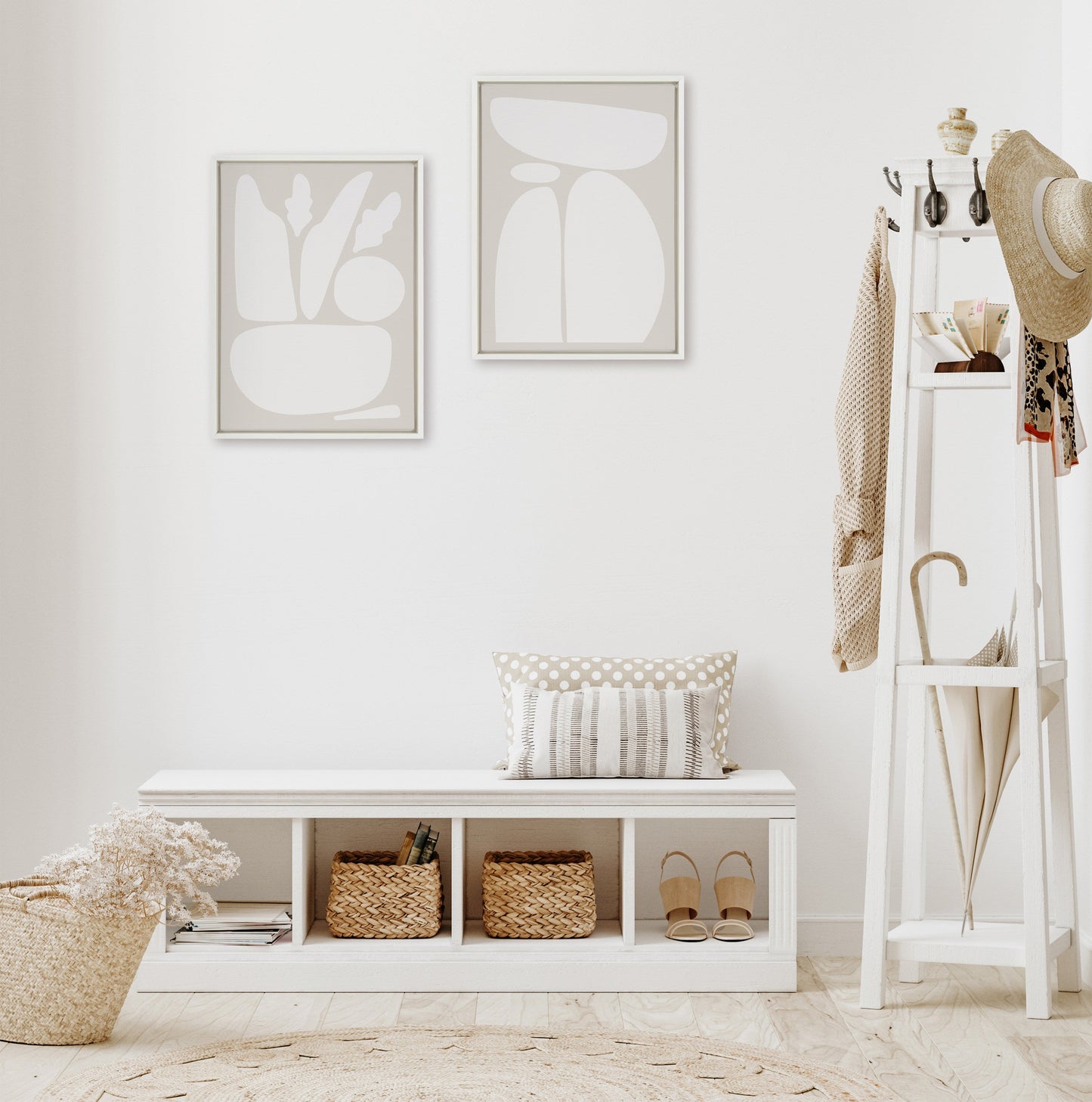 Zen Botanical Rock - Framed Print Set