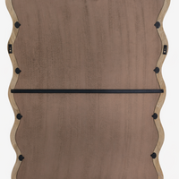 Mango Wood Frame Wavy Wall Mirror  - 36x48"