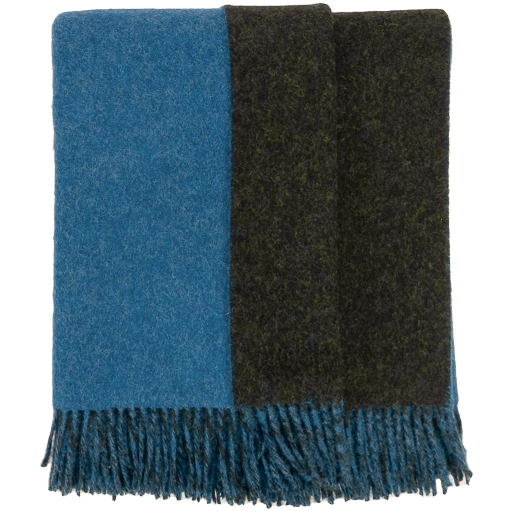 Highland Sea/Green Wool Throw