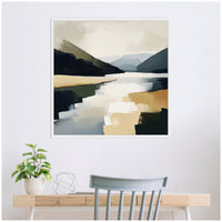Mountain Lake Abstract - Framed Print