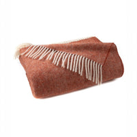 Shetland Wool Throw – Terracotta