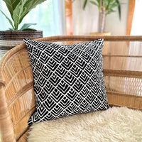 Geo Pillow Cover - Black