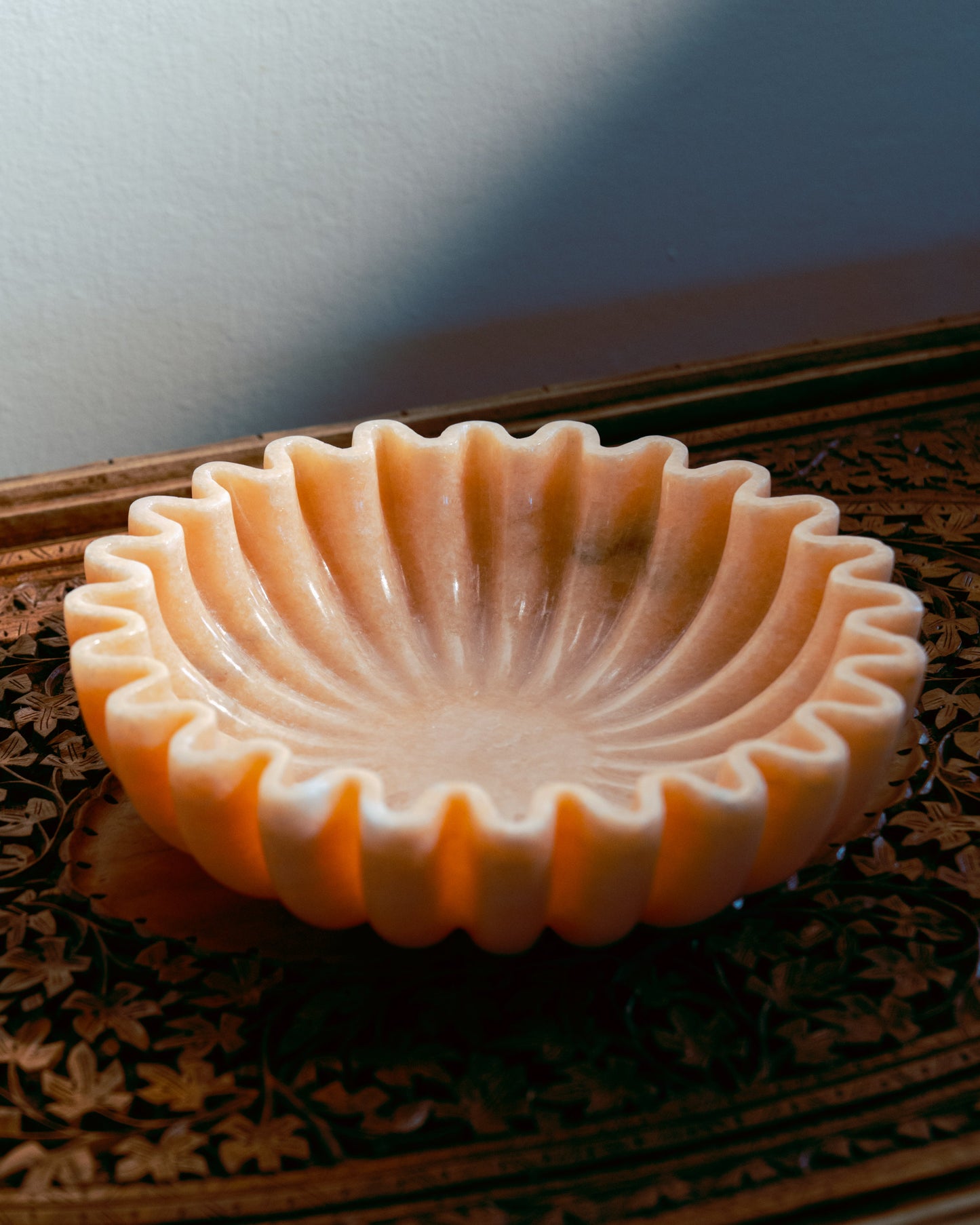 Fluted Makrana Marble Bowl