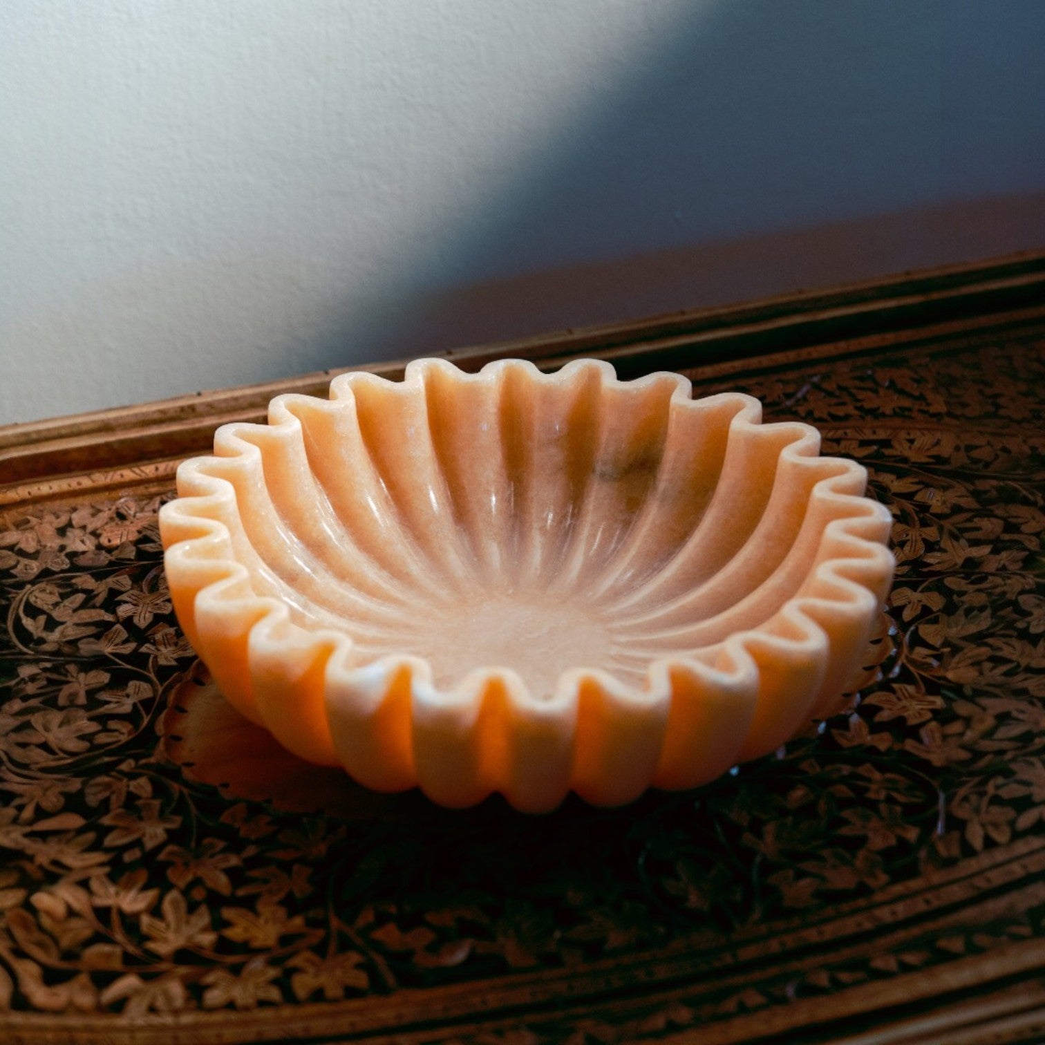 Fluted Makrana Marble Bowl