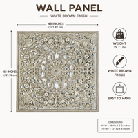 Mandala Handcarved Wall Décor - 48 x 48"