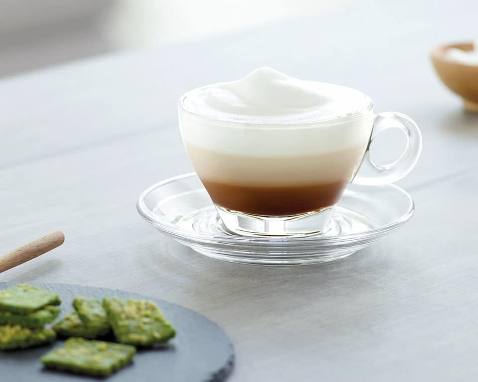 Glass Latte Cup and Saucer - Set of 6, 12 or 24