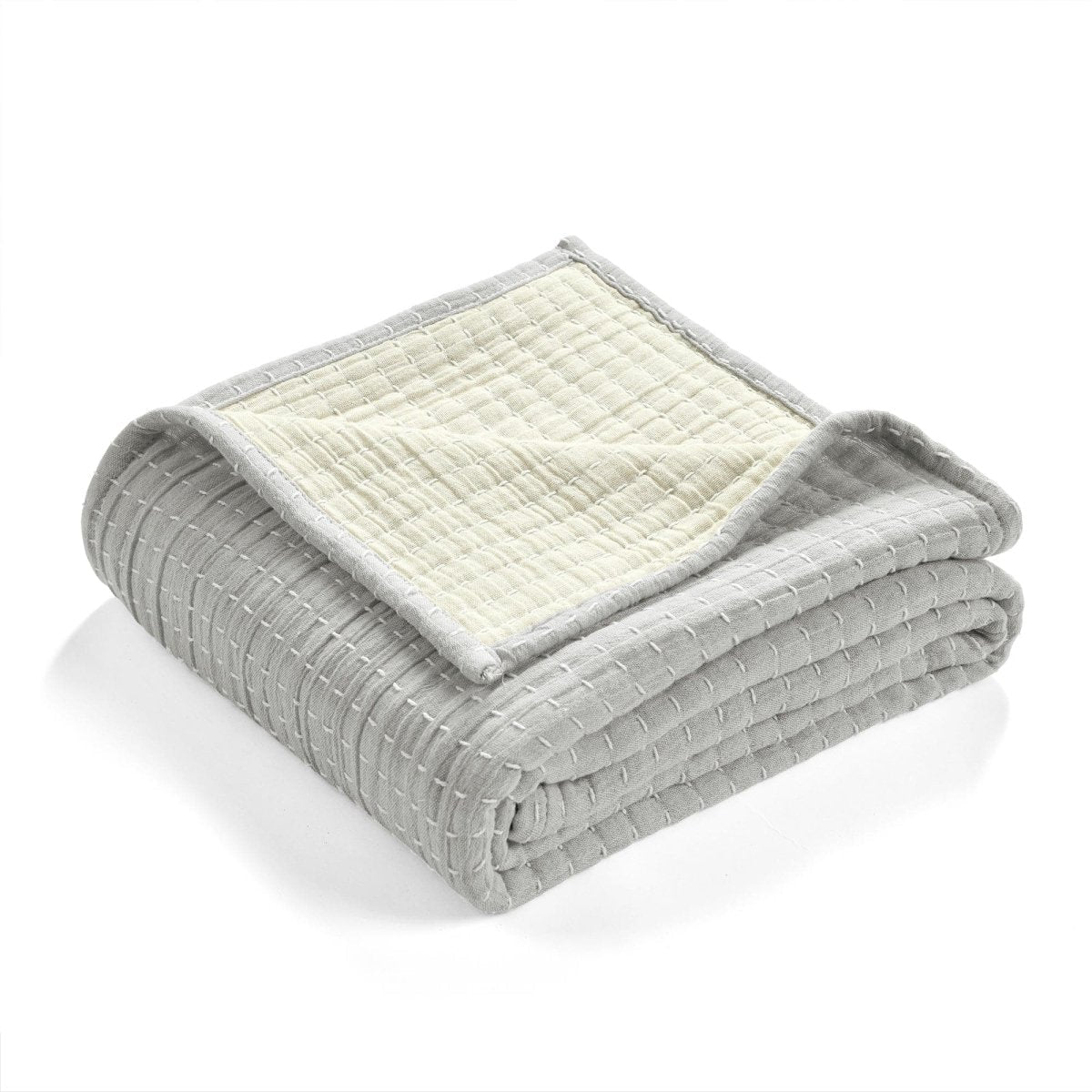 Solid Kantha Cotton Woven Throw