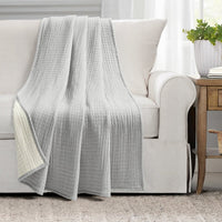 Solid Kantha Cotton Woven Throw
