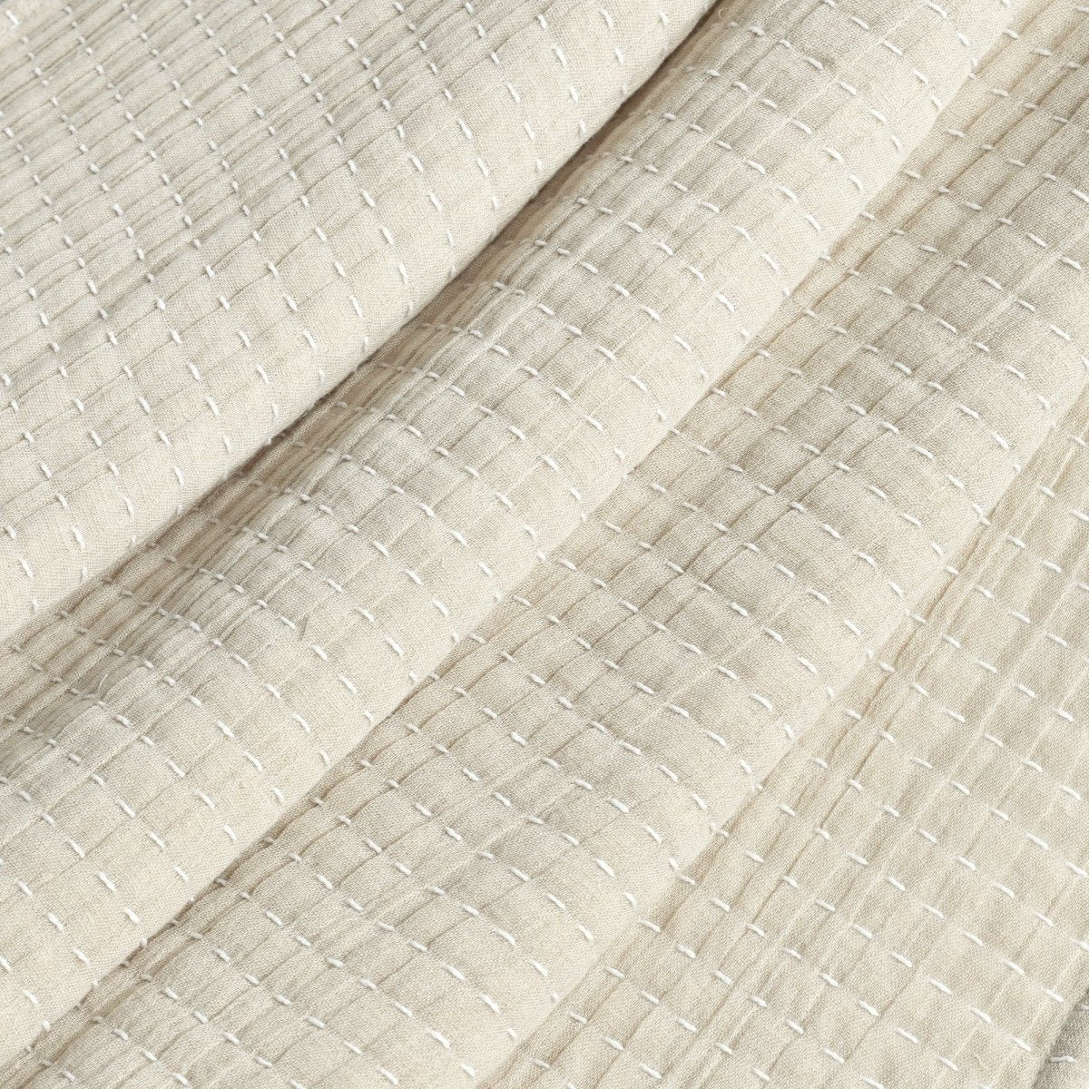 Solid Kantha Cotton Woven Throw