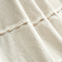 Herringbone Stripe Cotton Woven Tassel Throw