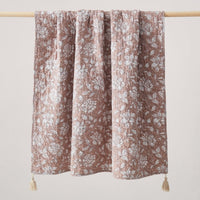 Botanical Reversible Cotton Throw
