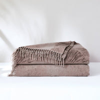 Mycelium Dream Wool Throw Blanket