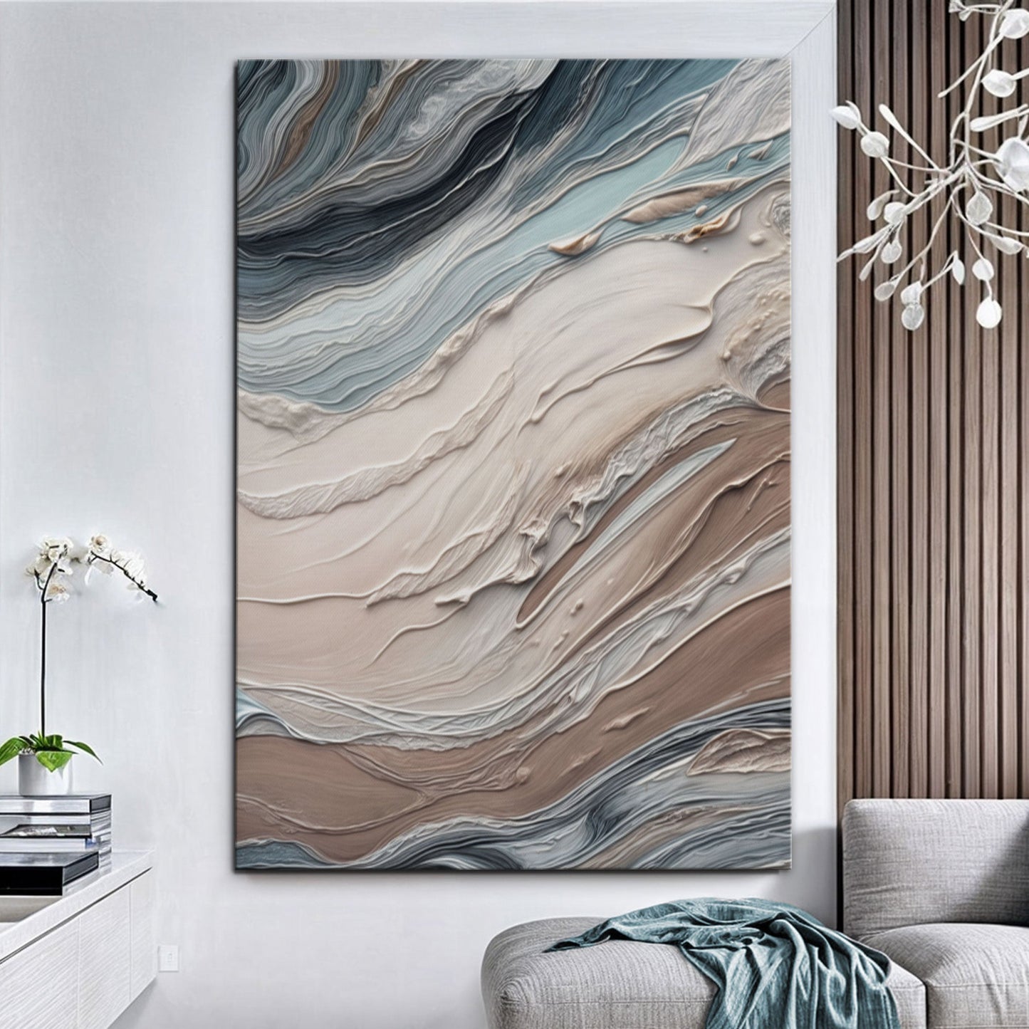 Earth Tone Swirls - Canvas Print