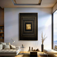 Black and Gold Core - Canvas Print