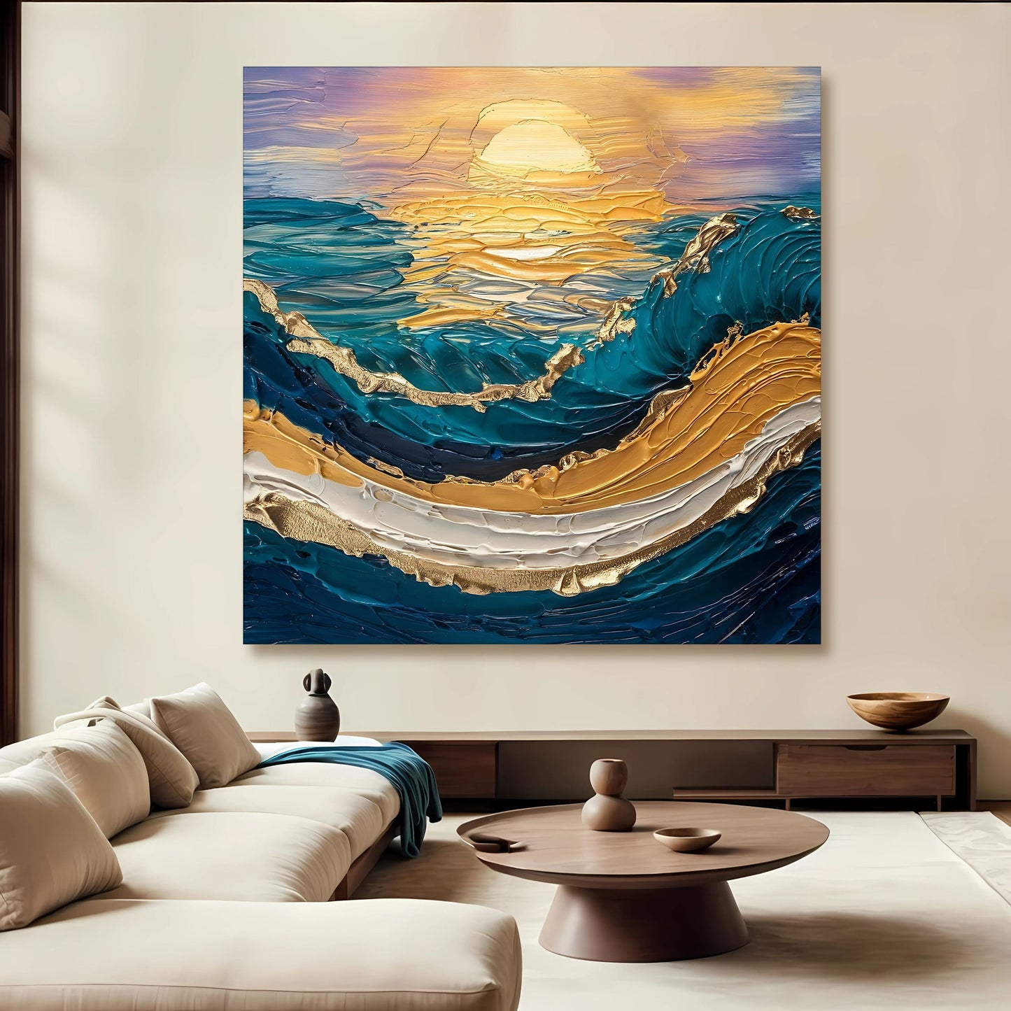 Golden Waves - Canvas Print