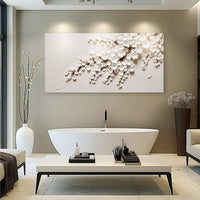 White Cherry Blossom - Canvas Print