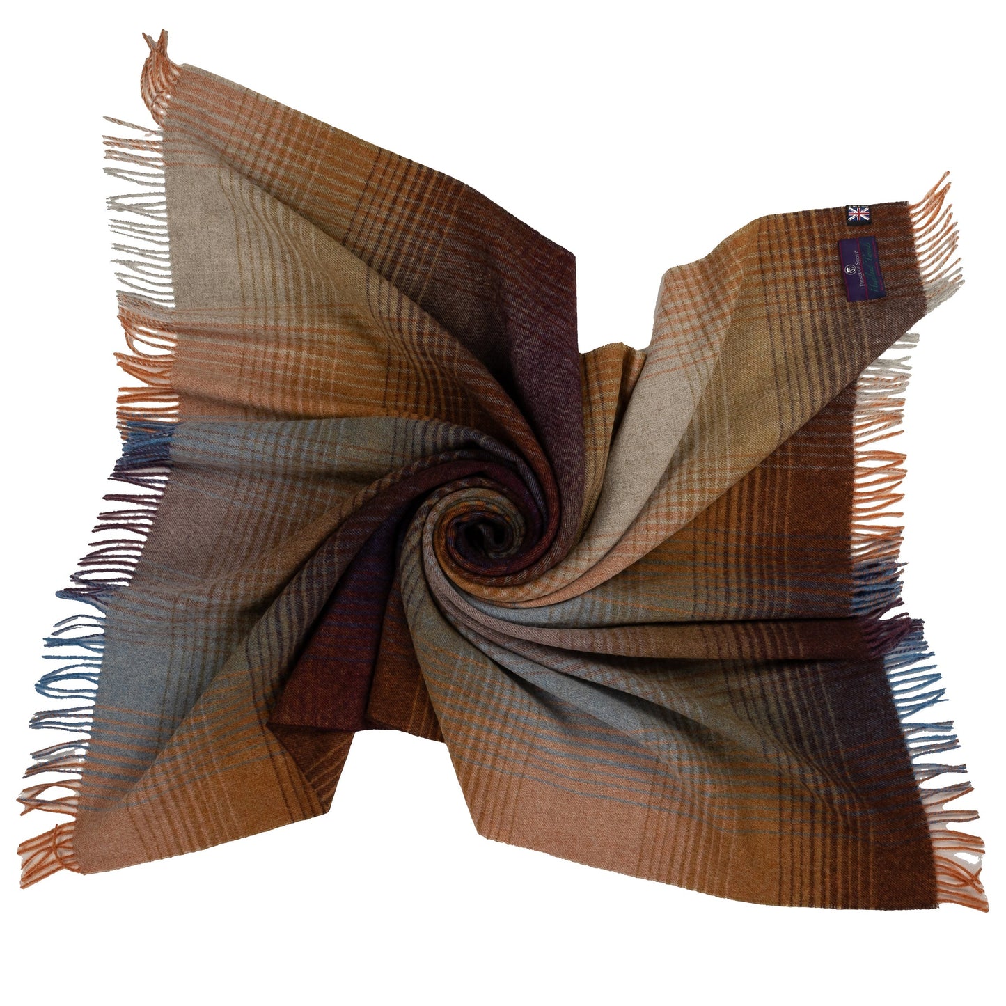 Highland Burgundy Ombre Throw