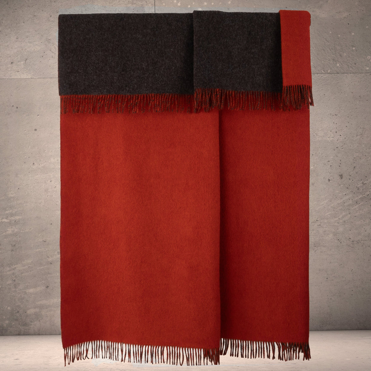 Highland Orange/Brown Wool Throw