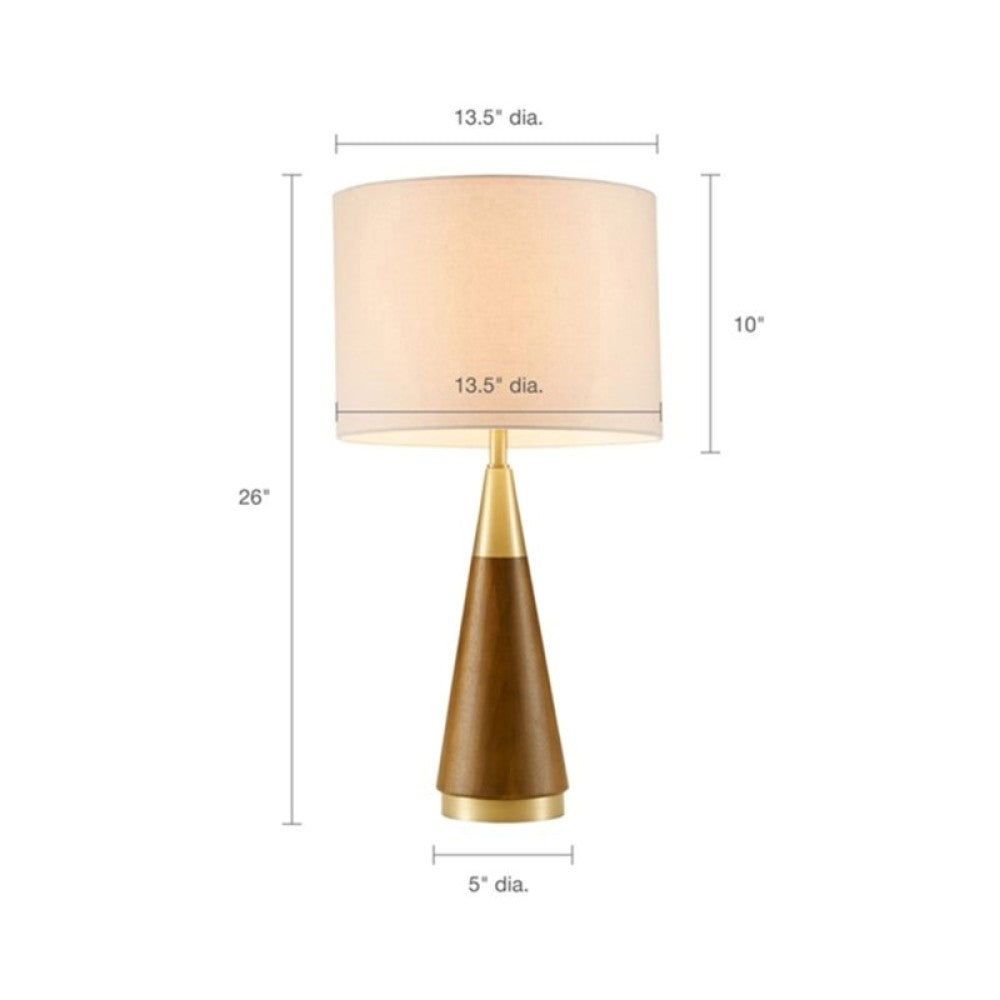 Mid-Century Triangle Table Lamp