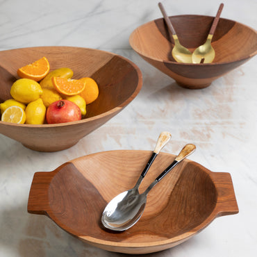 Cherry Wood Handled Bowl